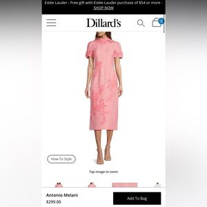 Pink Antonio Melani midi dress